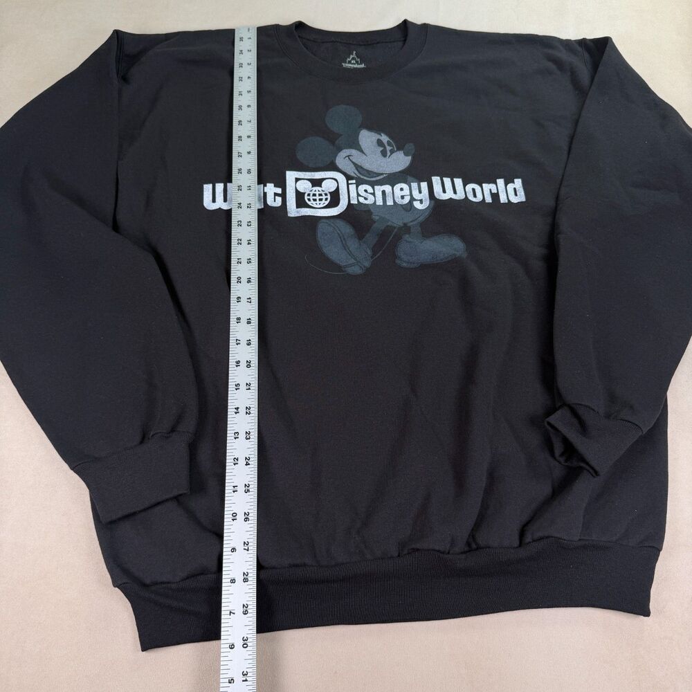Disney World Mickey Mouse Crewneck Sweatshirt Hanes Black Graphic XL Disneyland - Picture 6 of 8